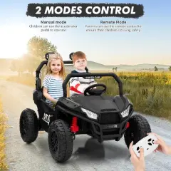 24V 2 Seater Ride on UTV Kids Car with Remote Control, Ride on Truck Toys with Spring Suspensions