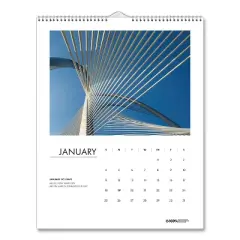 House of Doolittle 100% Recycled Abstract Architecture Photos Wall Calendar 12-Month January 2026 to December 2026 White Sheets 14 x 11
