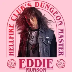 Girl's Stranger Things Hellfire Club Dungeon Master Eddie T-Shirt