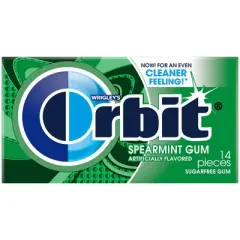 Orbit Spearmint Sugar-Free Chewing Gum Single Pack -14ct