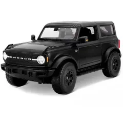2021 Ford Bronco Wildtrak Black Metallic with Dark Gray Top "Special Edition" 1/18 Diecast Model Car by Maisto