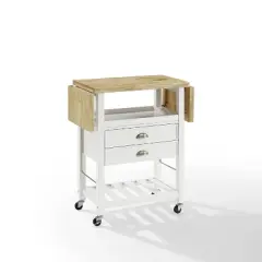 Bristol Double Drop Leaf Kitchen Cart White - Crosley