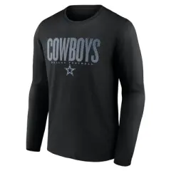 NFL Dallas Cowboys Men's Black Long Sleeve Color Transition Core T-Shirt