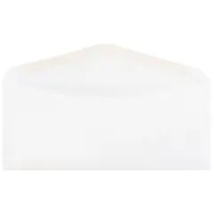 JAM Paper 50pk #10 Business Envelopes - 4 1/8 x 9 1/2 - White: Wet and Seal, Gummed Flap, Mailing, Letter Size