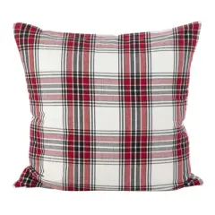 20"x20" Borland Plaid Down Filled Square Throw Pillow - Saro Lifestyle