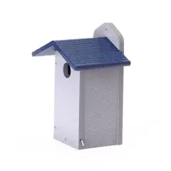Green Solutions Rustic Recycled Bluebird House Blue - Birds Choice: Weather-Resistant, Pole Mount, No Assembly Required