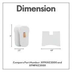 Nispira HZ602 Foam Filter Set For Shark Vacuum HZ2000, HZ2002 HZ702, HS152AMZ, HZ602, HZ251, HH202, HH205, HZ2003C, UV580, QS2000QBK, XFFKHZ2000 3 Pks