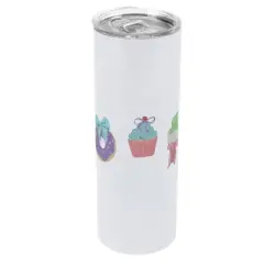 Elanze Designs 20 Ounce Stainless Steel On the Go Travel Tumbler With Push Top Lid, Pastel Dessert