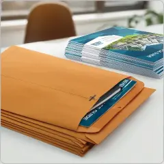 Quality Park Clasp Envelope 9 x 12 32lb Brown Kraft 100/Box 37790