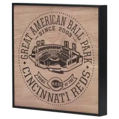 MLB Cincinnati Reds Baseball Hollow Wood Block Panel
