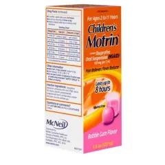 Children's Motrin Pain Reliever/Fever Reducer Liquid - Ibuprofen (NSAID) - Bubble Gum - 4 fl oz