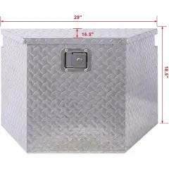 Utility Toolbox with Secure Locking System Lightweight High Strength Large Storage Space Tool Cabinet 29 x 16.5 x 18.5in Silver