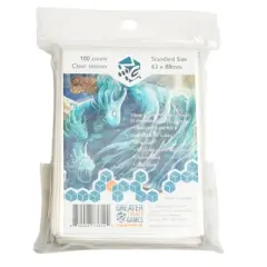 100 Standard Size Clear Protective Card Sleeves - 63 x 88mm