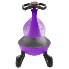 Toy Time Kid's Zig Zag Wiggle Car and Ride-On Scooter - Purple and Black