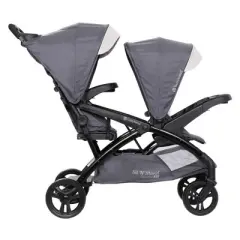 Baby Trend Sit N' Stand Double Stroller 2.0 DLX with 5 Point Safety Harness, Canopy, Extra Basket, 2 Cup Holders & Covered Compartment, Magnolia