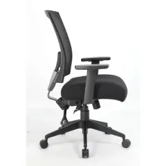 Multifunction Mesh Chair with Seat Slider Black - Boss Office Products