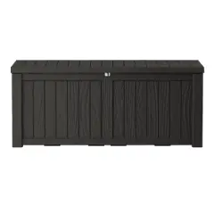 Decksplore 55/120/180/230/260 Gal Deck Box Outdoor Storage Box Patio Gardening Tools Water and UV Resistant for Patio
