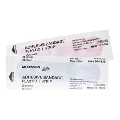 McKesson Kids Adhesive Strip Bandages, Camo Design, 100 Count, 1 Pack