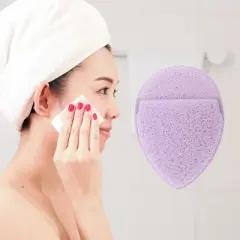 Unique Bargains Reusable Sponge Face Scrubber 5.12"x3.54"x0.71" Multiple Colors 6 Pcs