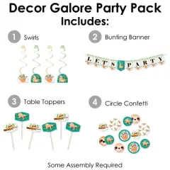 Big Dot of Happiness Let&rsquo;s Hang - Sloth - Baby Shower or Birthday Party Supplies Decoration Kit - Decor Galore Party Pack - 51 Pieces