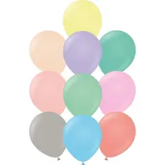 LoonBalloon 12" Latex Balloons Standard Pastel Assortment (25 Pcs)