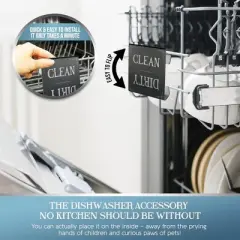 Dishwasher Sign Clean Dirty Signs Stainless Steel Interior Indicator - Easy to Read Indicators - Non-Scratch & Rustproof Clean Dirty Dishwasher Sign
