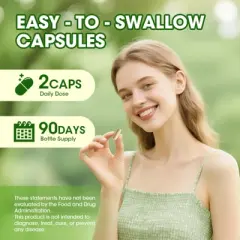 Mulittea Organic Moringa Capsules 1000mg &ndash; 7-in-1 Superfood for Immune, Gut & Skin Health &ndash; Non-GMO, 60 Ct