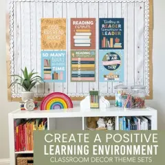 Hadley Designs Colorful Pastel Reading Posters For Classroom Library Decor, Set of 6