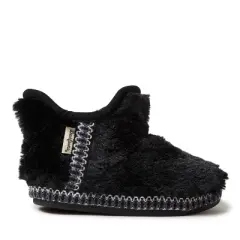 Dearfoams Kid's Girls Charlotte Pile Bootie Slippers