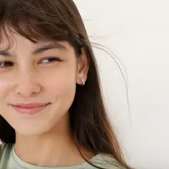 Girls' XOXO CZ Huggie Hoop Sterling Silver Earrings - In Season Jewelry