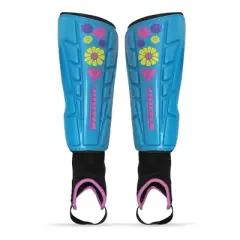 Vizari Blossom Soccer Shin Guards - Dual-Layered Protection & Ventilated Football Shin Pads with Ankle Protection - Stylish Design - Youth & Kids Soccer Shin Guards with Non-Slip Adjustable Strap