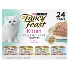 Purina Fancy Feast Tender Seafood, Turkey, Chicken and Salmon Flavor Variety Pack Wet Cat Food - 4.5lbs/24pk