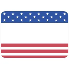 Avery Adhesive Name Tags, American Flag, Stars & Stripes, 2-1/3" x 3-3/8", 36 Name Stickers (44606)