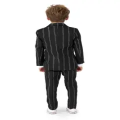 Suitmeister Boys Party Suit - Oversized Pinstripe Black