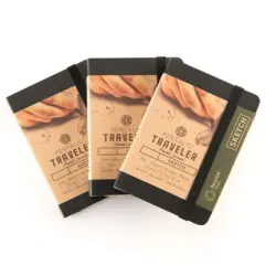 Pentalic 4 x 3" Travel Sketch Journal 3pc Bundle