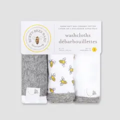 Burt's Bees Baby&reg; Washcloths - White