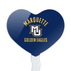 Marquette University Golden Eagles Heart Love Cupcake Picks Toppers Decoration Set of 6