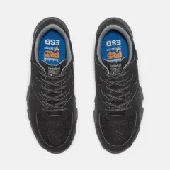 Timberland Men's PRO Powertrain ESD Alloy-Toe Work Shoes, Black/Grey Synthetic and Textile, 11.5W