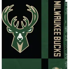 NBA Milwaukee Bucks 60"x70" Reverse Block Wordmark Double Sided Flannel Fleece Blanket
