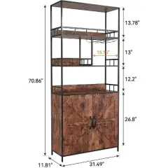 Jojoka 1 Set Pb Board + Metal Vertical Iron And Wood Rack Retro color