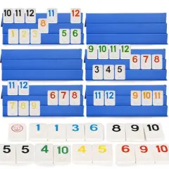 Point Games Rummy Cube 6 Player Edition Set - Classic Family Game, Ages 8+ with More Tiles, Six Racks - Ideal for Kids, Adults & Family Game Night