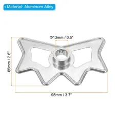 Unique Bargains Aluminum Alloy Rust-Proof Durable Smooth Surface Billiard Bridge Heads 2 Pcs