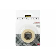 Scotch Create Removable Double-Sided Fabric Tape: Hemming & Fashion Tape, 0.75" x 180", Clear