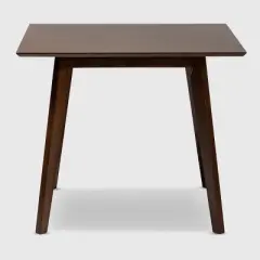 Pernille Square Wood Dining Table Walnut - Baxton Studio