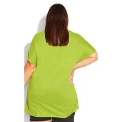 Women's Plus Size  Pocket Pleat Tunic - lime green | AVENUE