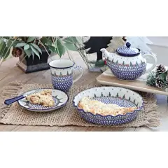 Blue Rose Polish Pottery 826 Ceramika Artystyczna Large Coffee Mug