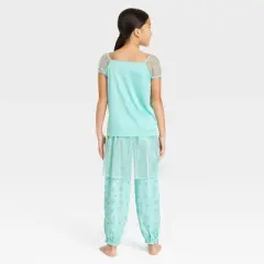 Girls' Disney Princess Jasmine 2pc Fantasy Pajama Jumpsuit - Green