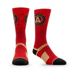 MLS Atlanta United FC Premium Knit Crew Socks: Cushioned Heel & Toe, Midweight Fabric