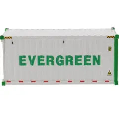 20' Refrigerated Sea Container "EverGreen" White "Transport Series" 1/50 Model by Diecast Masters