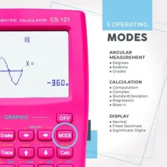 CATIGA Scientific Graphing Calculator, 360 Functions, Large Display, Graphing & Advanced Math for Students and Beginners